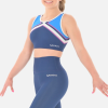 Side view of the Quatro Leotards women's Scotland training leggings and crop top from the Scotland Fan Zone collection.