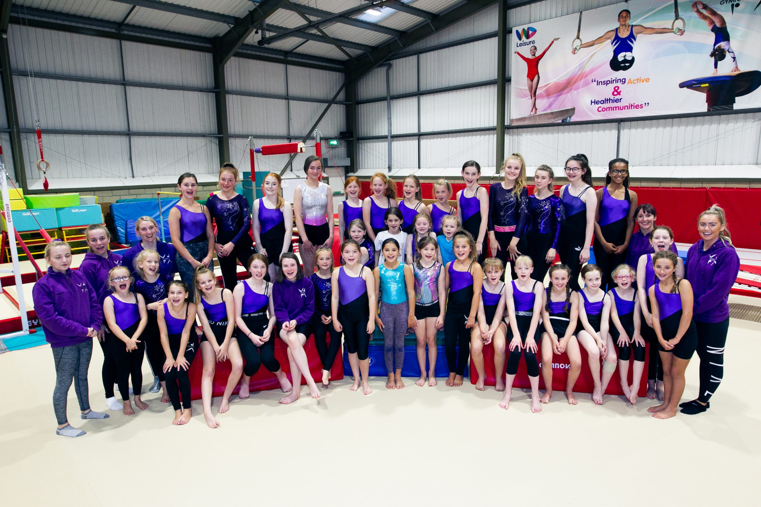 Members of West Dunbartonshire Gymnastics Club